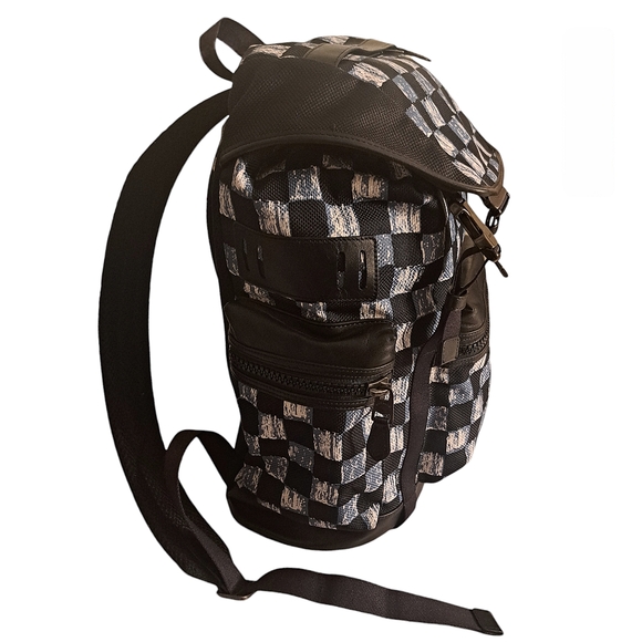 Coach Trek Blue Check Backpack - Picture 3 of 8